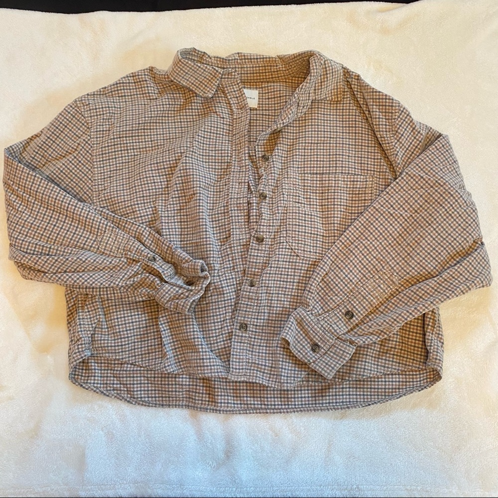 cropped flannel